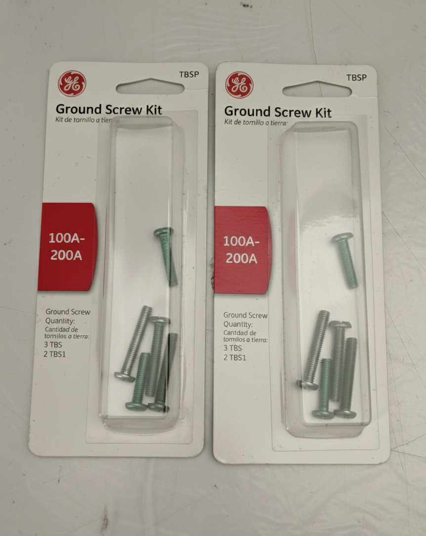 Pack of 2 GE Electrical Bonding / Grounding Screw Kit, 100A-200A 3 TBS, 2 TBS1