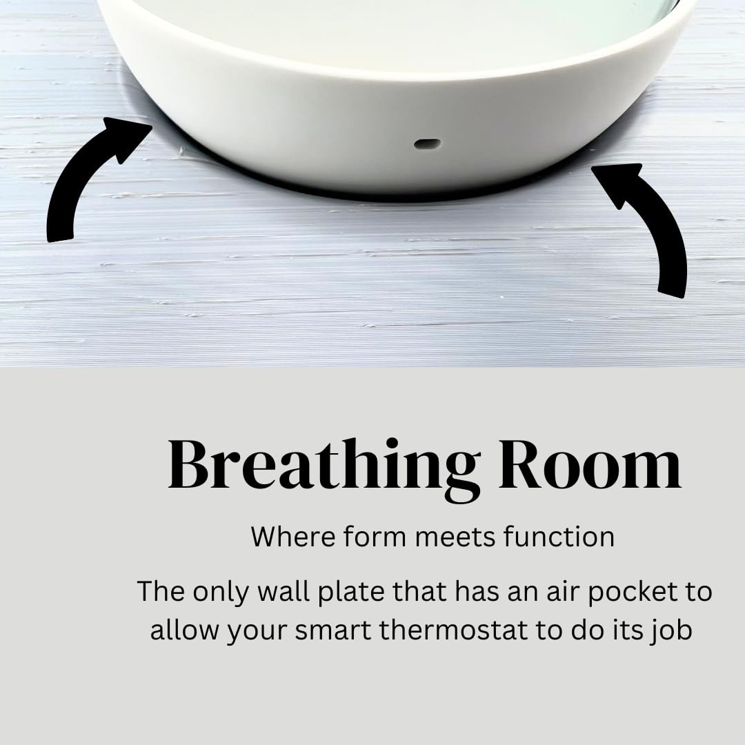 Silver Sheen Color Rectangle Wall Plate for Google Nest Thermostat 2020 Versi…