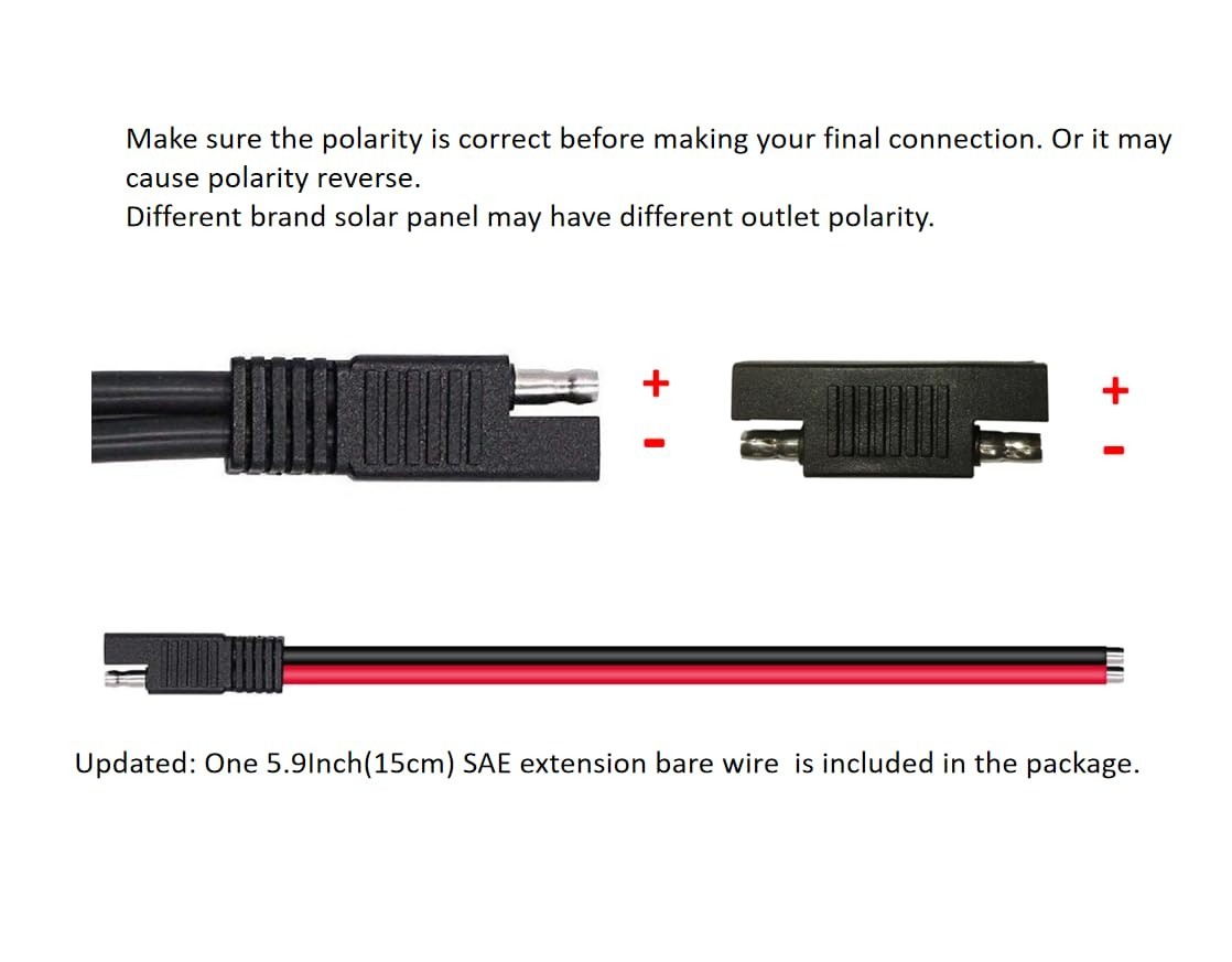 High-Quality 10AWG Solar Connector Cable with SAE to MC-4 Compatibility – 13.8ft