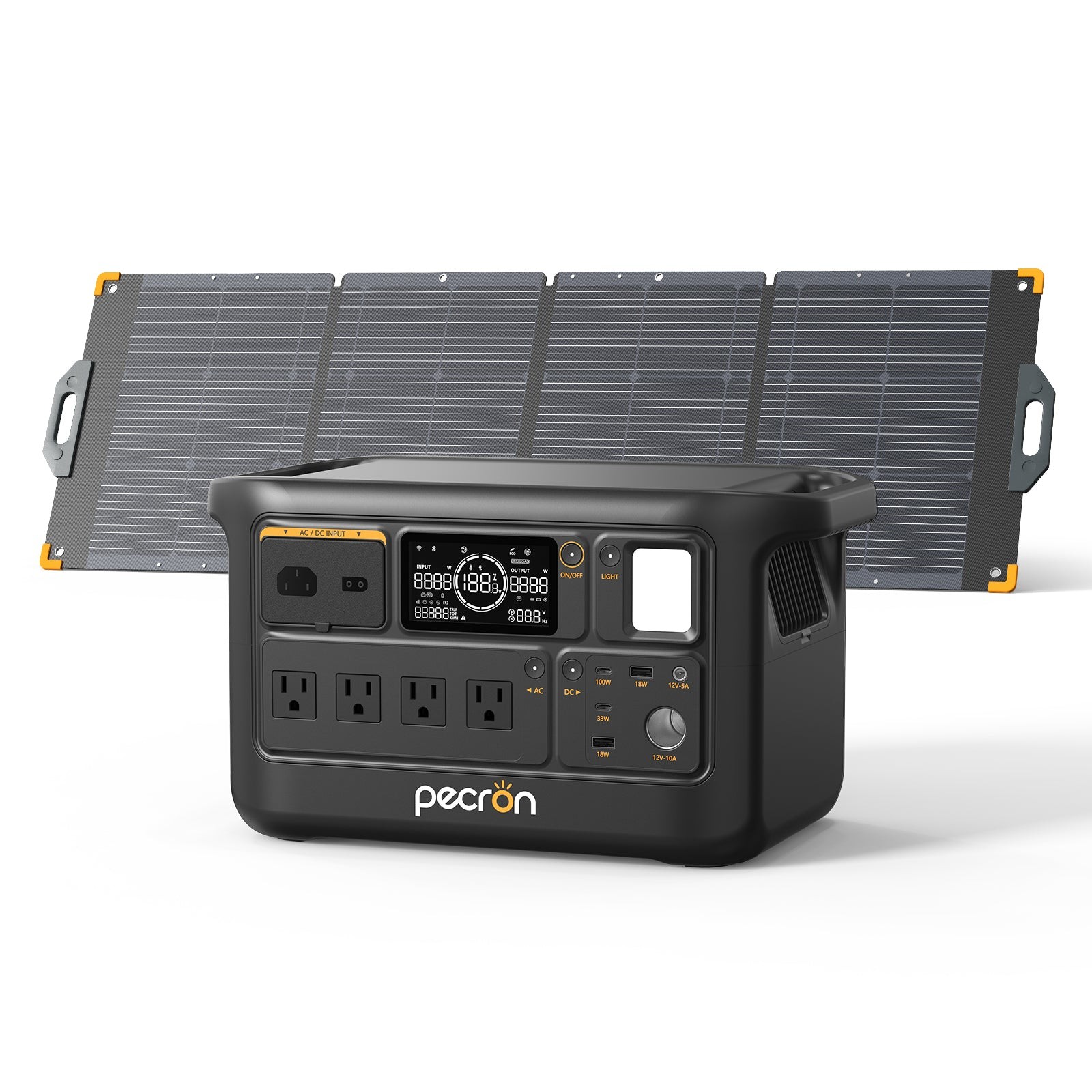 pecron F1000 Portable Power Station&200W Solar Panel for Off-grid Outdoor Travel
