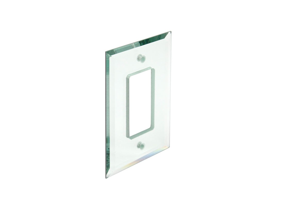FHC MP12C Clear Single Decorator/Rocker Glass Mirror Plate