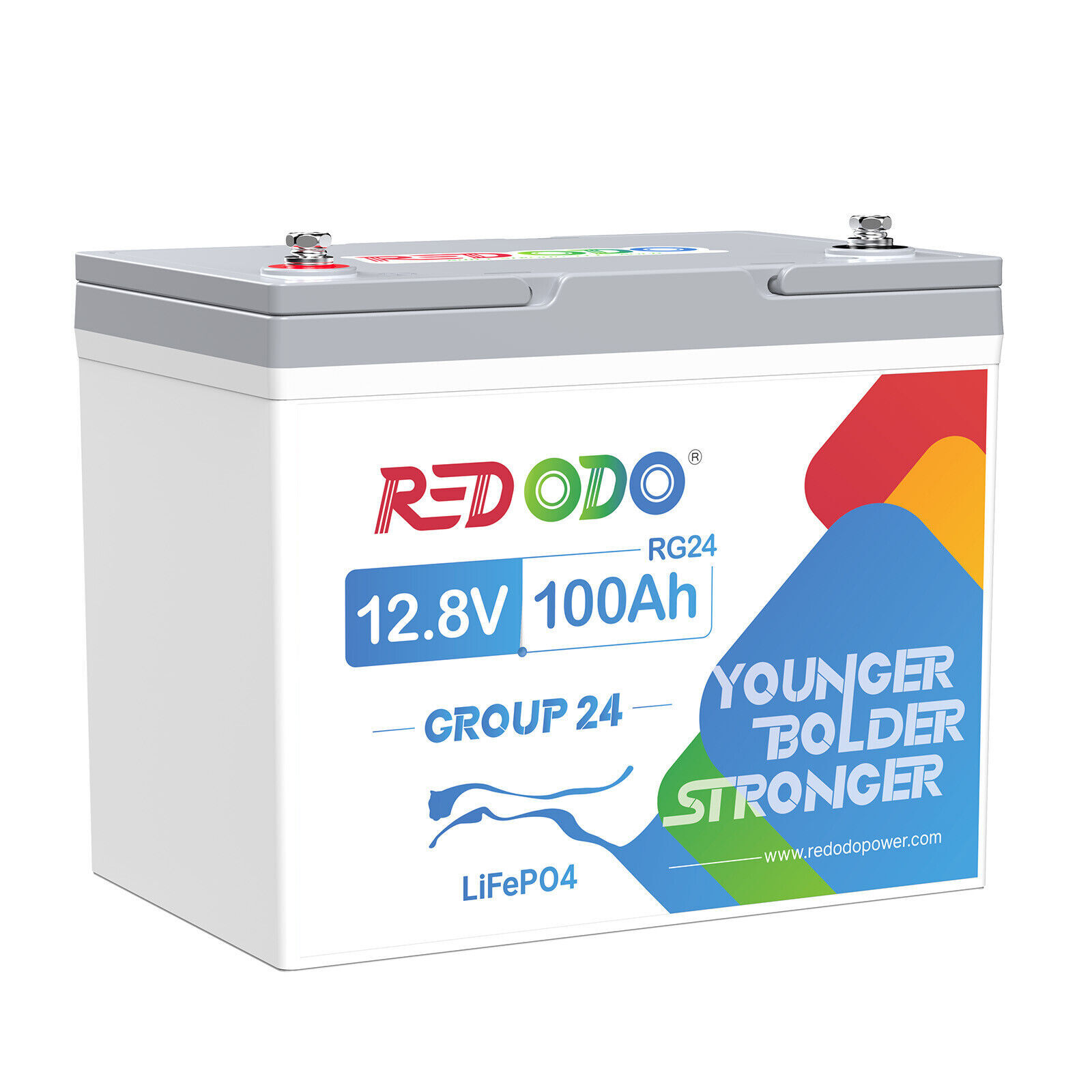 Redodo 12V 100Ah Group 24 LiFePO4 Lithium Battery 100A BMS Grade A Cells