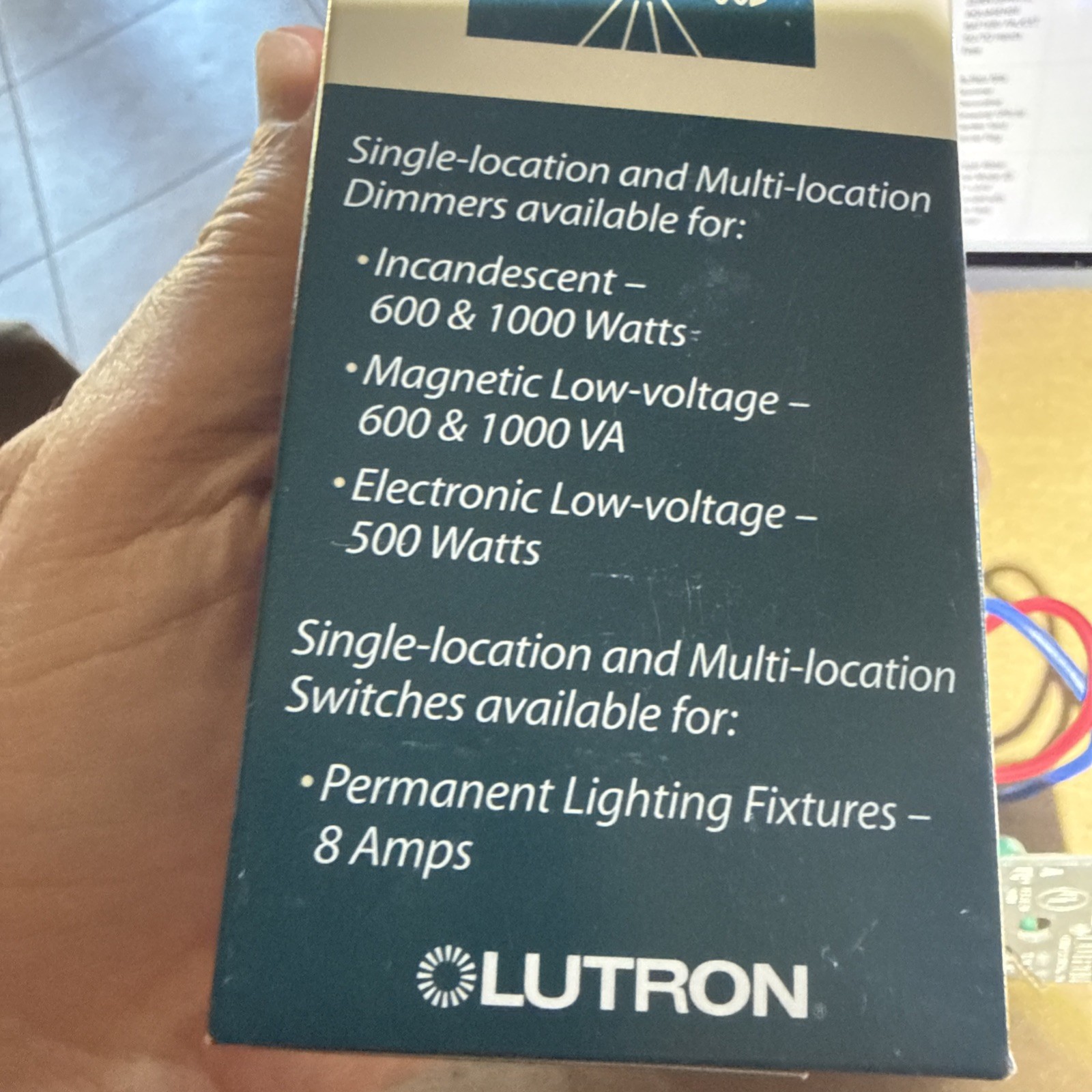NEW GENUINE Lutron Radio RA RAN-600LM-IV Multi-location dimmer Ivory Gloss