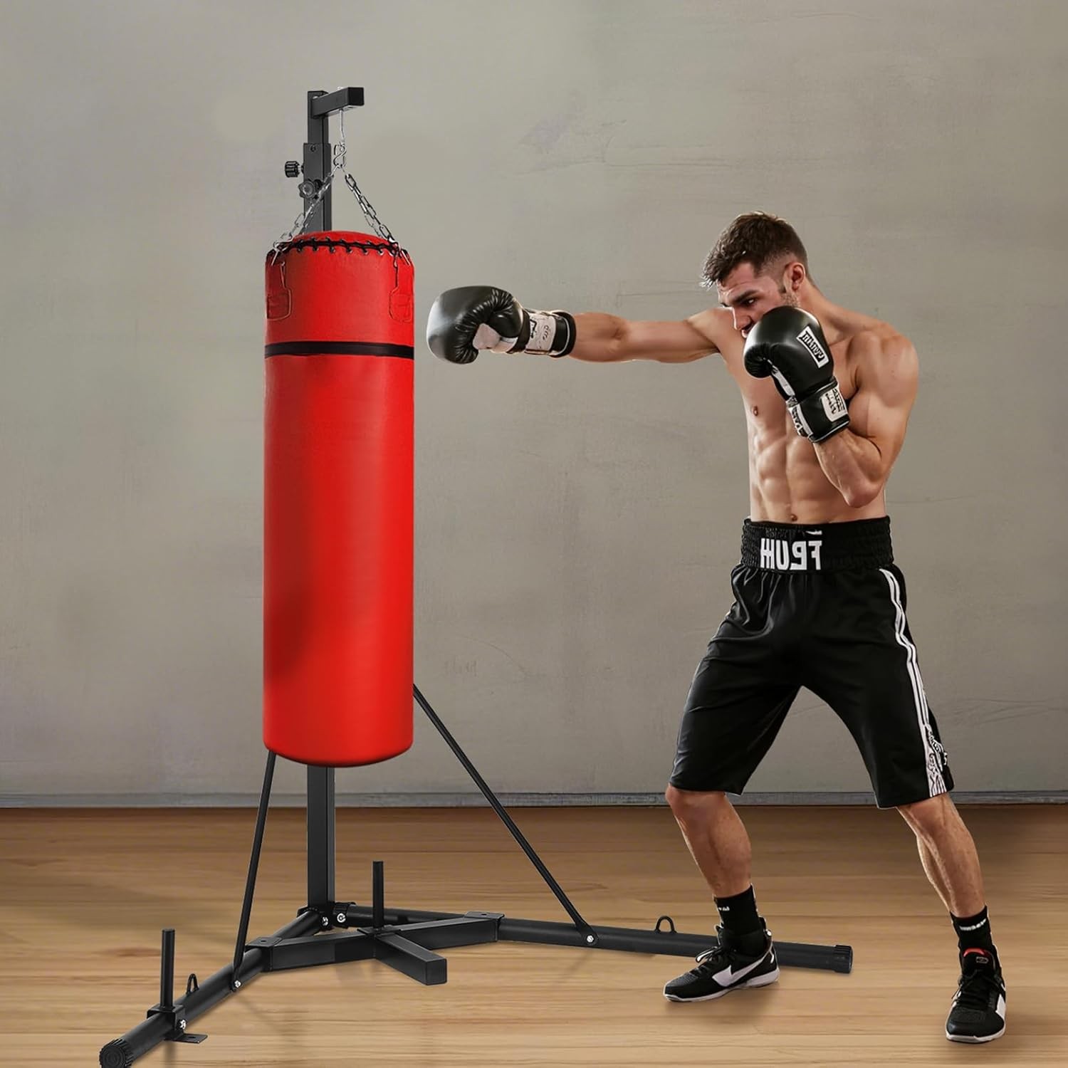 VEVOR Punching Bag Stand, Steel Heavy Duty Workout Training Equipment,…