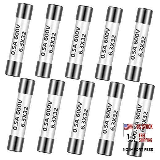 Pcs 0.5a 600v Digital Multimeter Replacement Fuse, 500ma Ceramic Fuses Fast 10