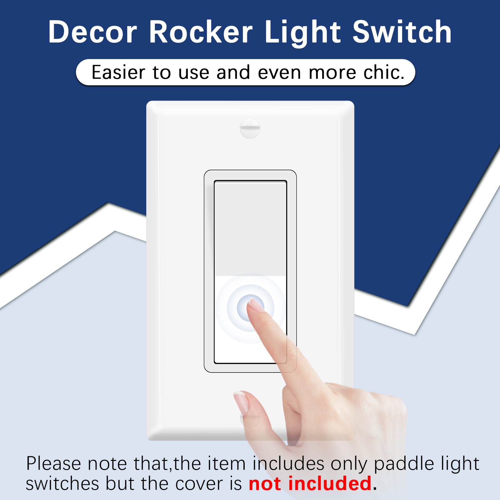 2 Pack Self – Grounding Single Pole Wall Switch 15A UL Certified Safe 120/277V