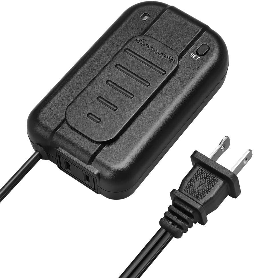 DEWENWILS Foot Slide Plug-In Dimmer Switch for Lamp 6.6 ft Extension Cord Black