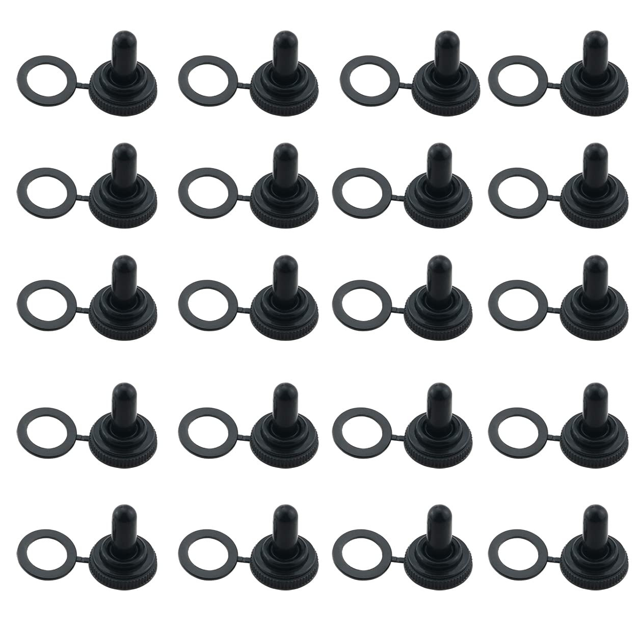 20 Toggle Switch Covers 0.472 in Waterproof Rubber Cover Rocker Switch Cover New
