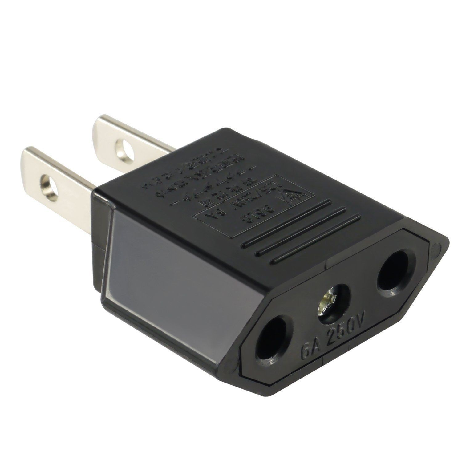 New EU Euro Europe to US USA Power Jack Wall Plug Converter Travel Adapter Us