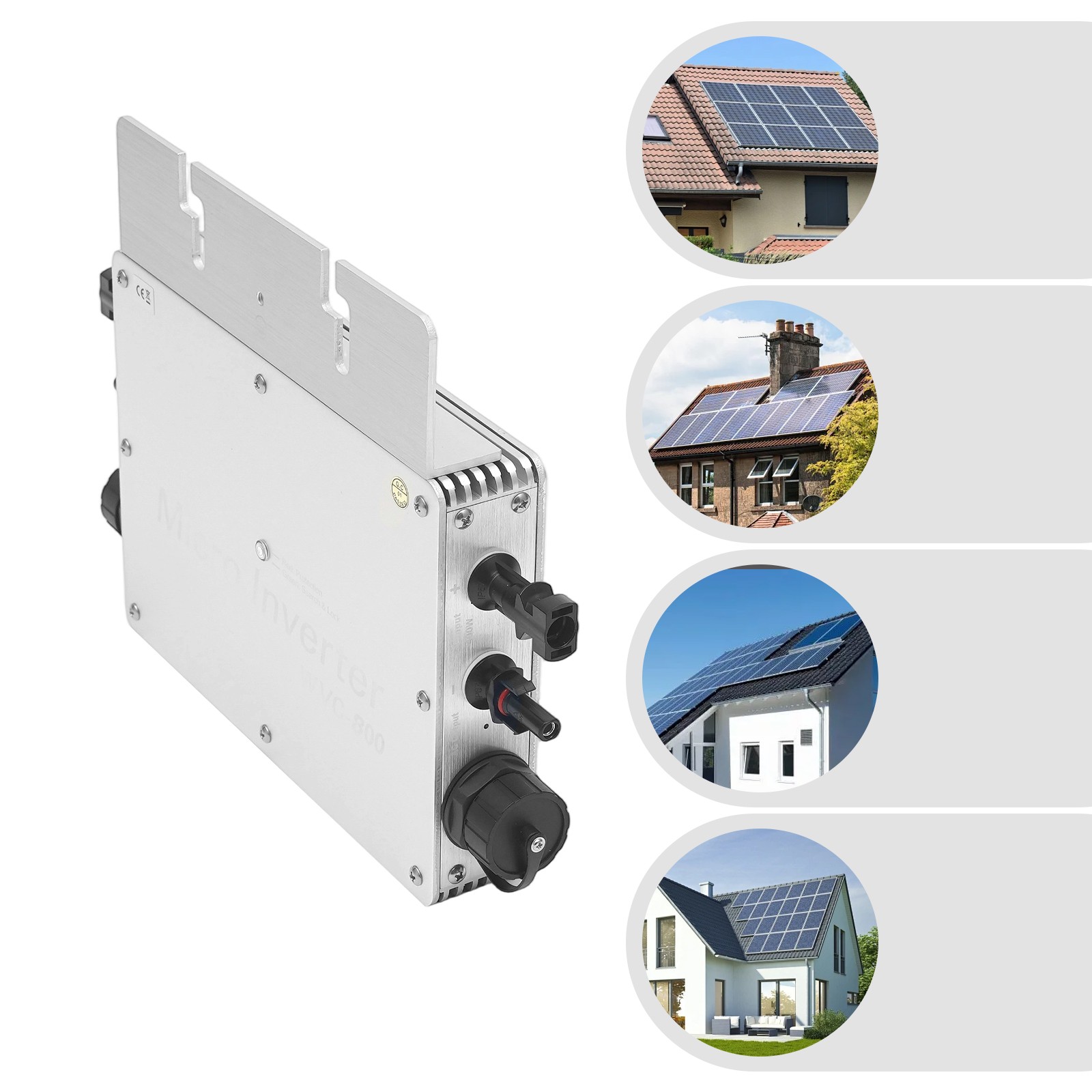 LCD Display Inverter Corded Solar Power Electric Rectangle Solar Inverter 800W