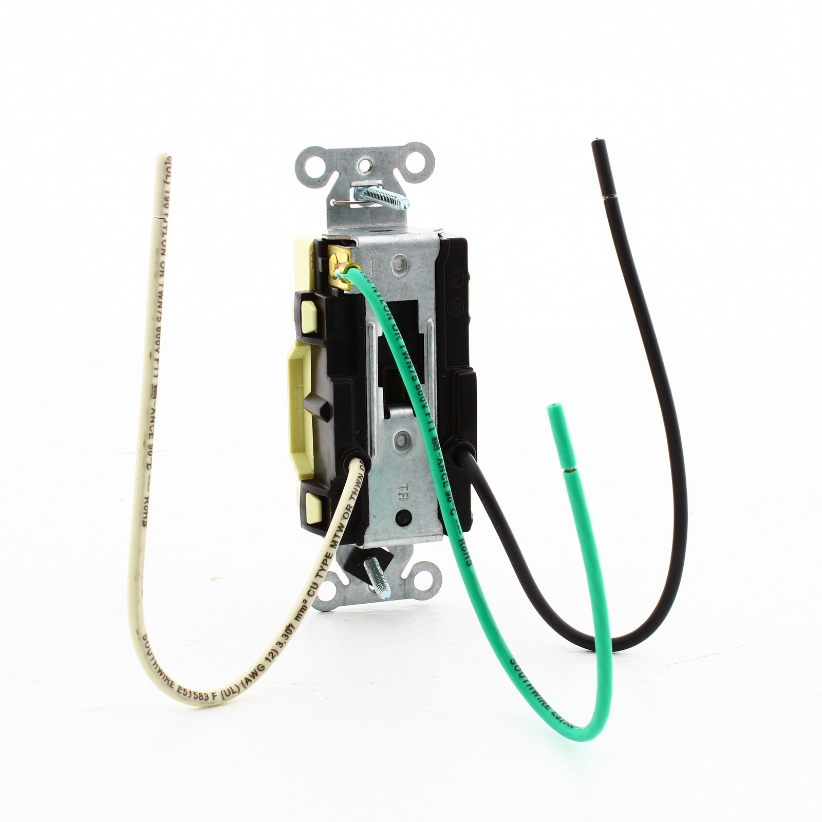 50 Hubbell Ivory 20A TR Decorator Outlets 5-20R w/ 6.5″ Stranded Leads DR20ITRP2