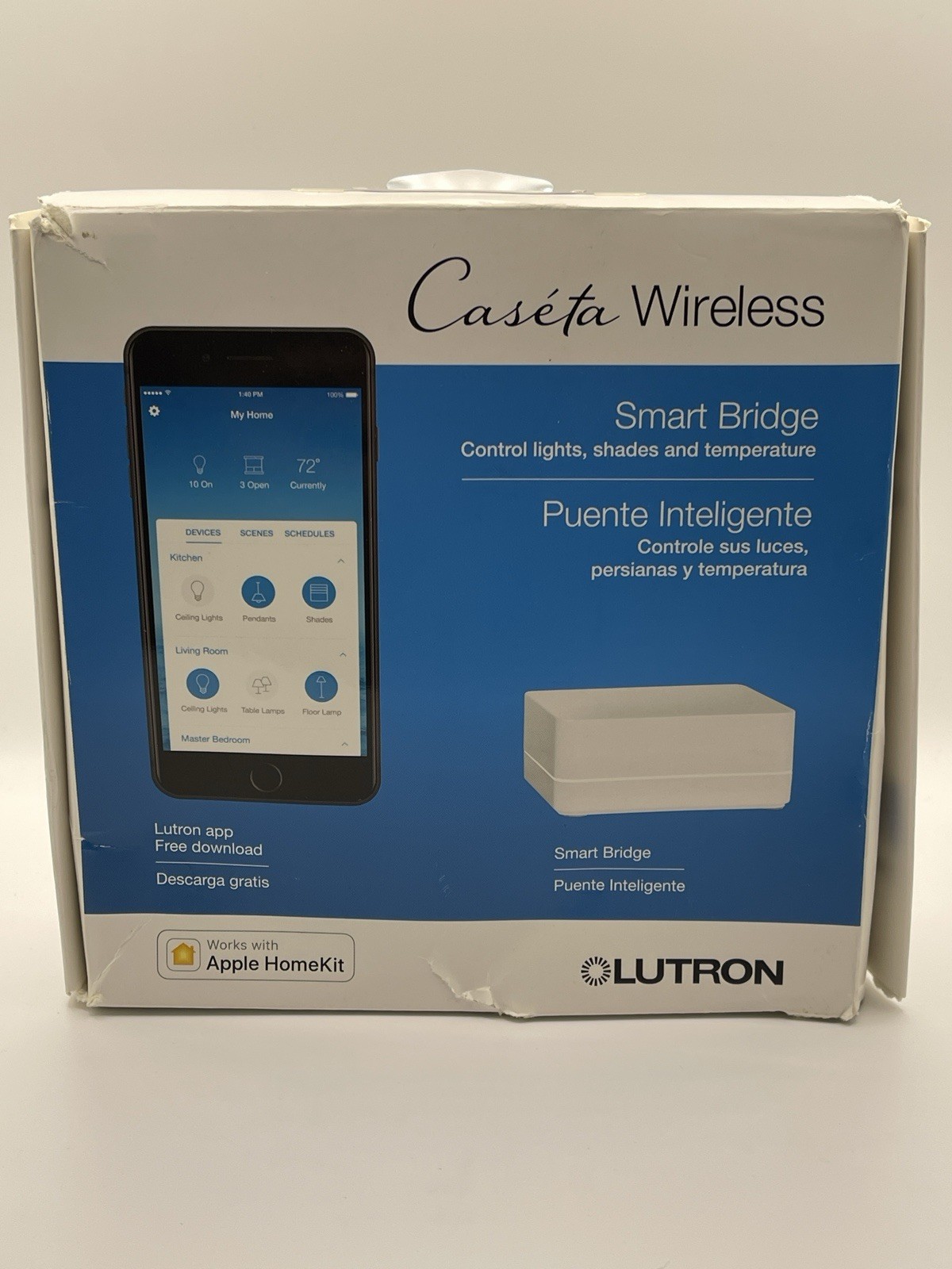 Lutron Caseta Wireless Smart Bridge L-BDG2-WH Apple HomeKit Hub NEW Open Box