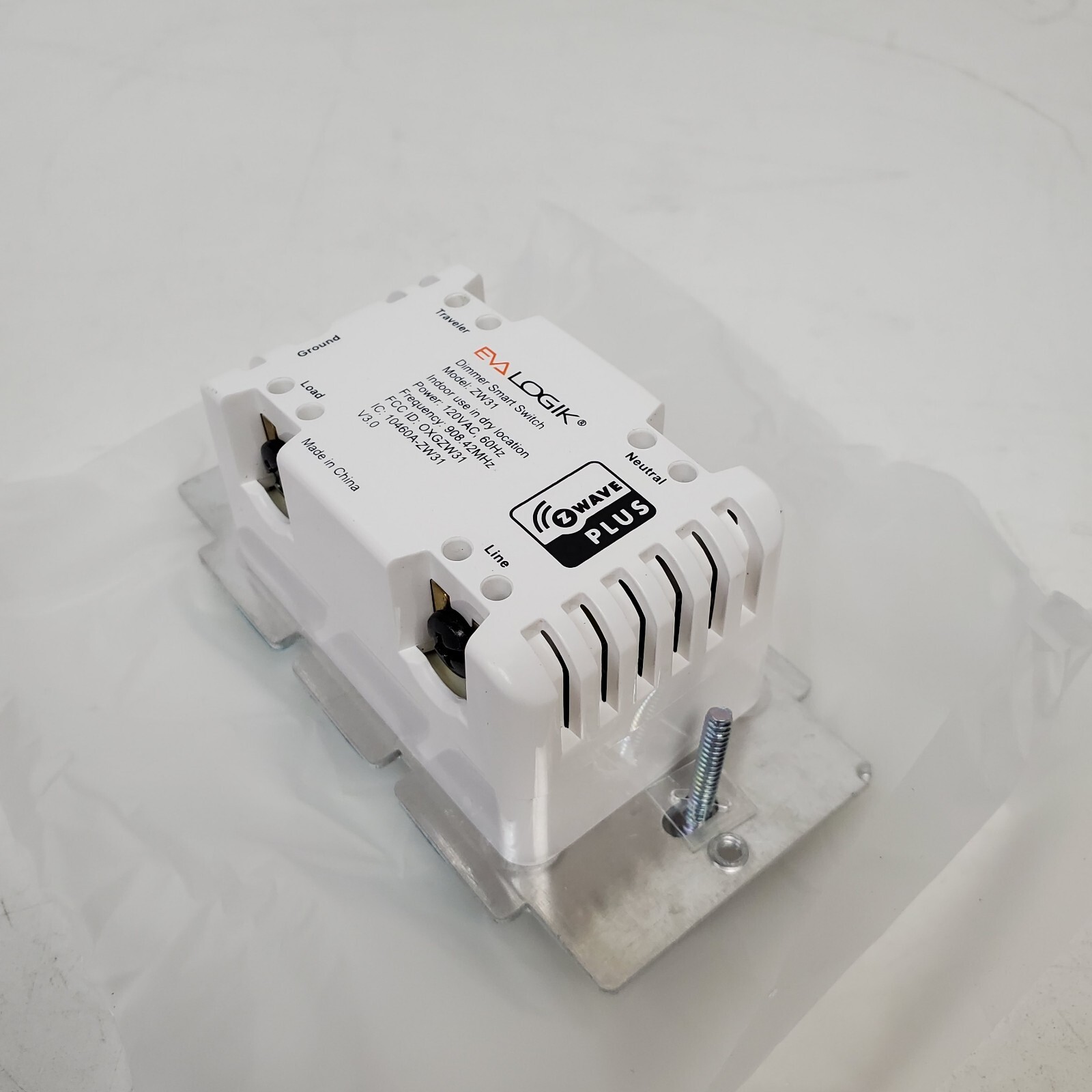 Eva Logik ZW31 Z-Wave Plus Smart Dimmer Light Switch 3 Way Z-Wave Repeater