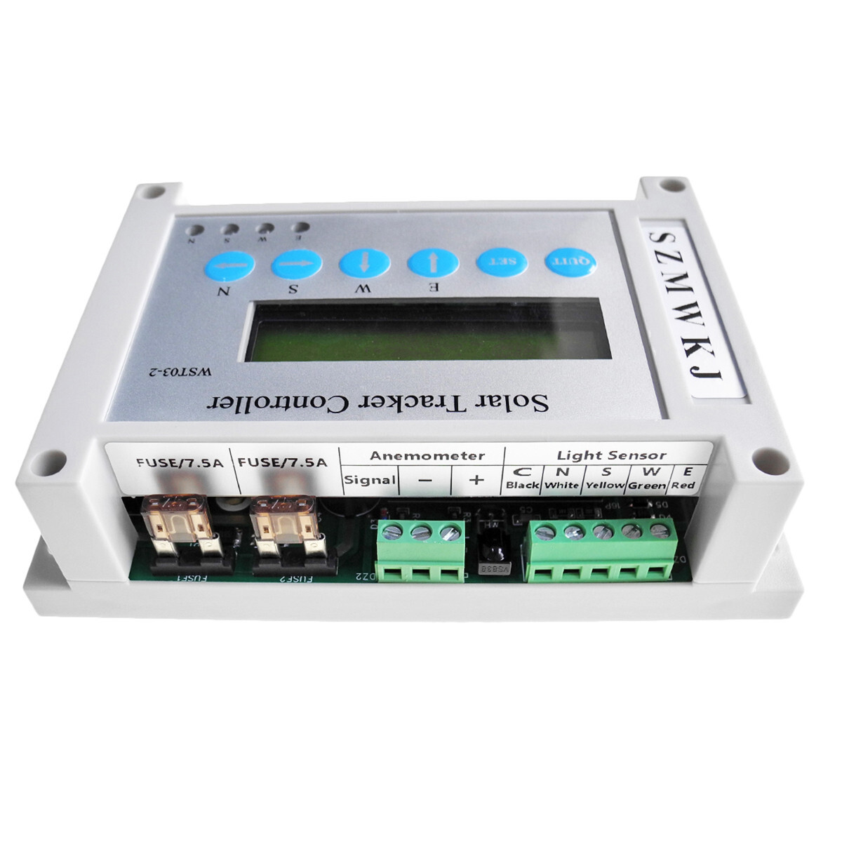 Dual Axis Solar Tracker Controller + Light Sensor + Wind Speed Sensor +IR Remote