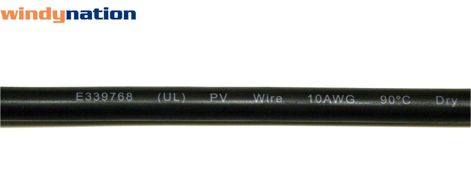 10 AWG 10 Gauge Solar Panel Extension Cable PV Wire 25 ft to 300 ft RV Boat