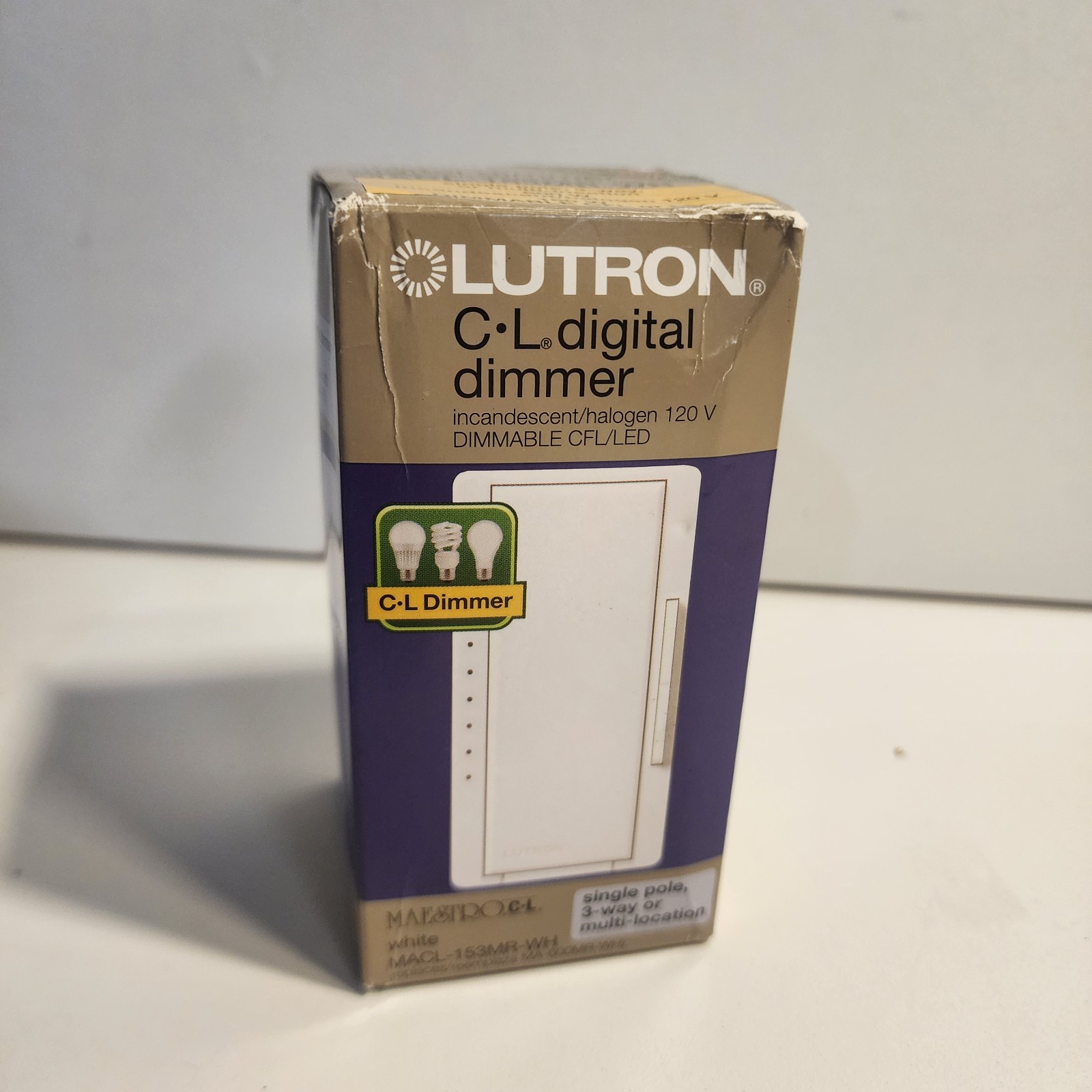 Lutron Maestro 150-W Single-Pole/3-Way/Multi-Location CFL-LED Dimmer