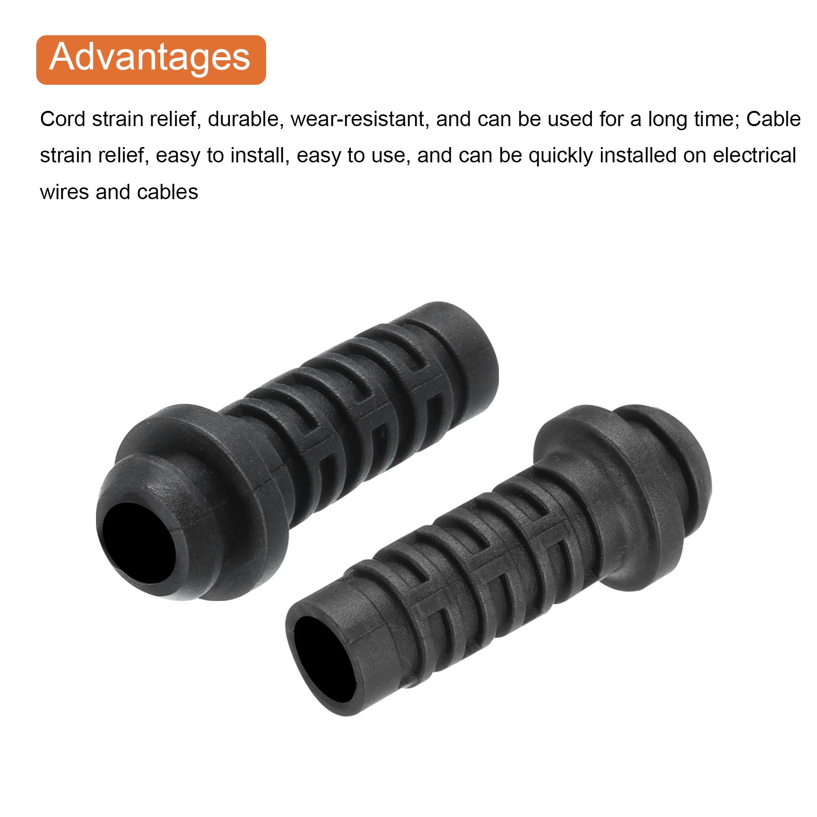 30pcs 5mm Strain Relief Cord Cable Bushing Boot Sleeve
