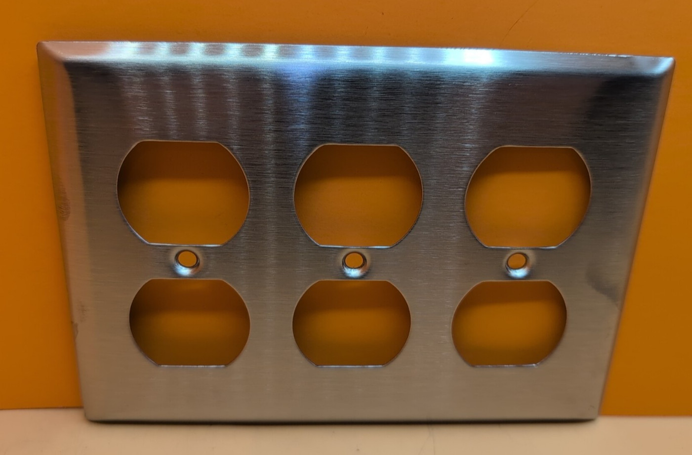 BRYANT 3 GANG DUPLEX COVER PLATE STAINLESS STEEL S503 (QTY 1)
