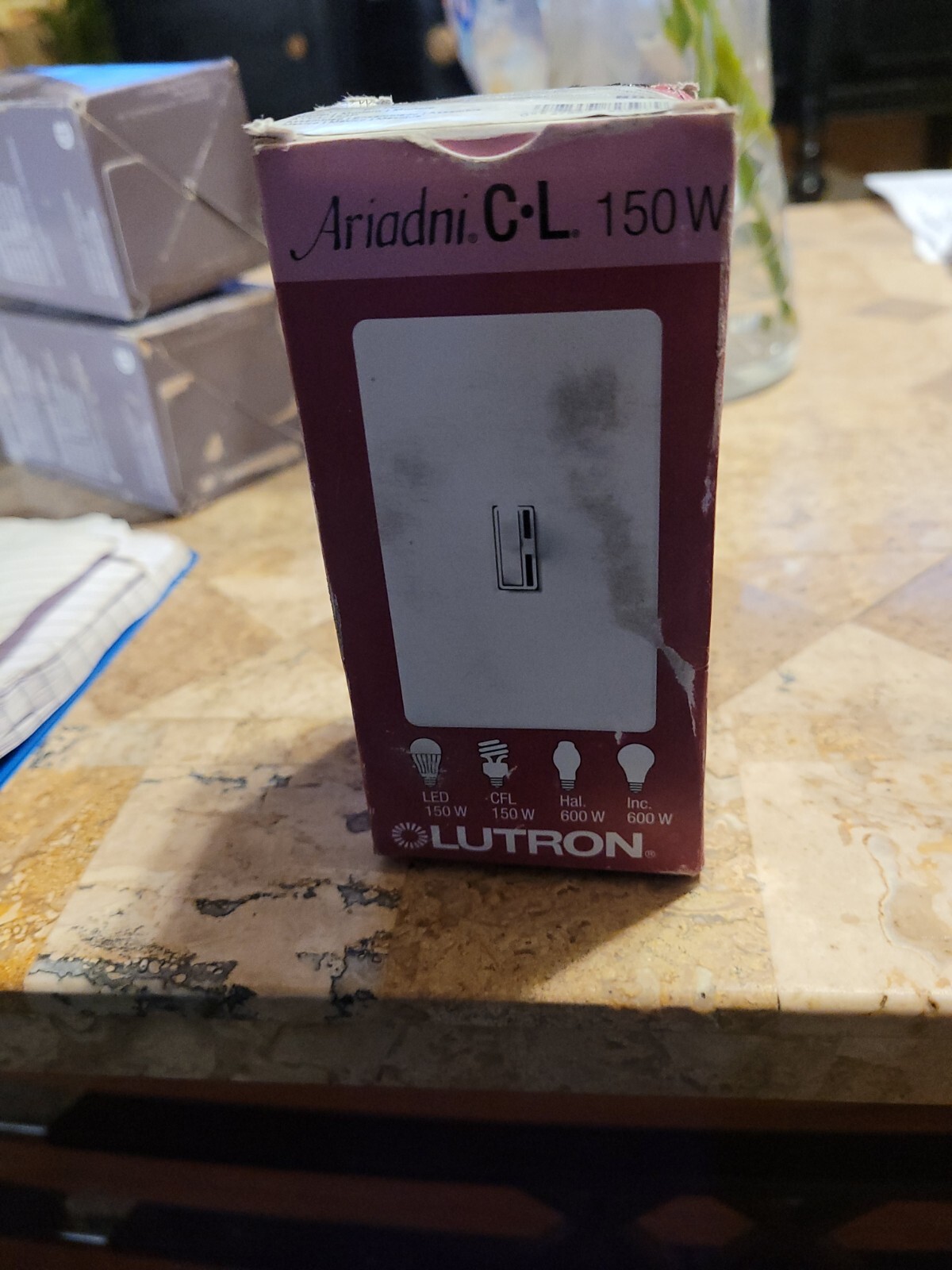 Lutron AYCL-153P-IV Dimmable CFL/LED Dimmer Toggle/Slide Switch – New In Box