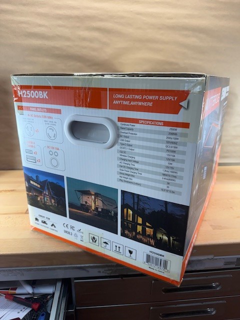 WATTBRICKS H2500BK Portable Power Station 2500W Continuous Power