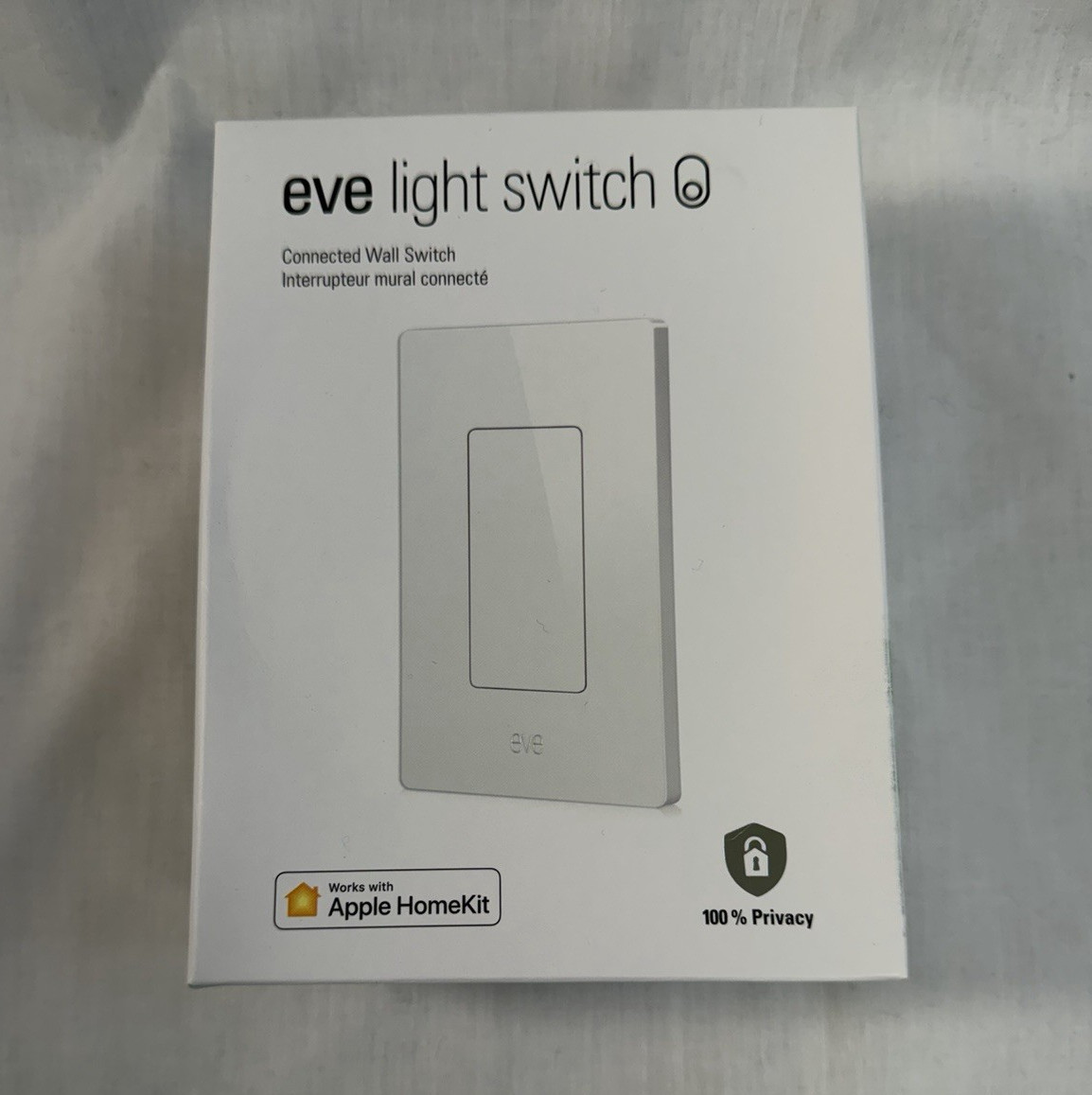 Eve Light Switch App-Controlled Wireless Decorator White Apple HomeKit 15A