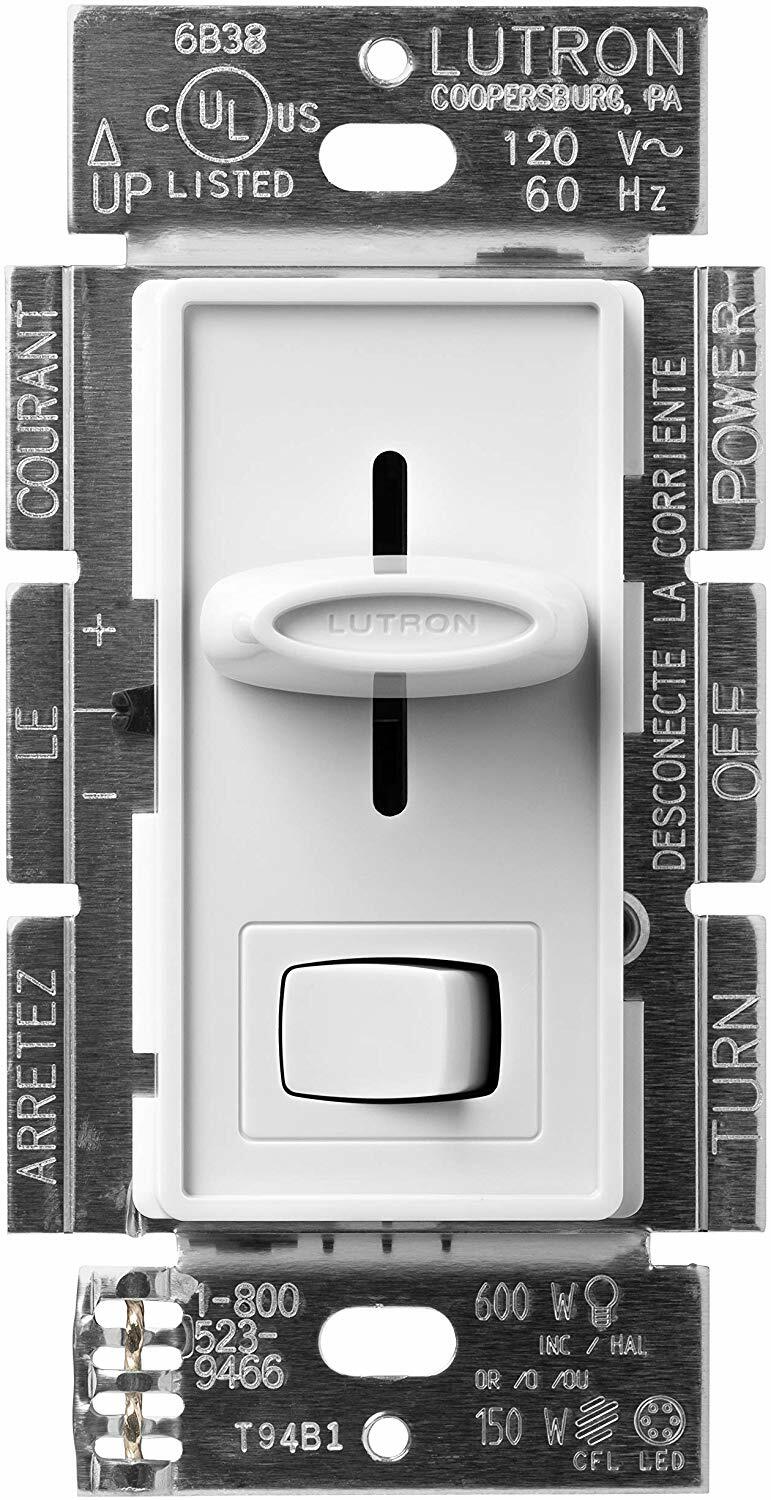 Lutron SCL-153PH-WH 120V Slide Dimmer Switch LED SINGLE POLE OR 3 WAY