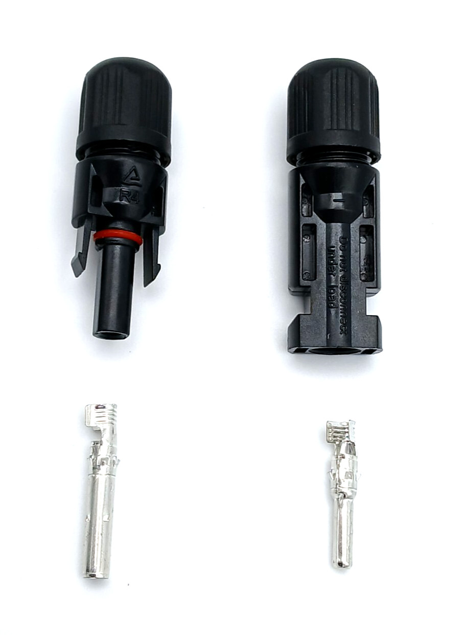 Solar Panel Connectors – 1 Pair – Waterproof Male/Female Set 30Amp – US SELLER !