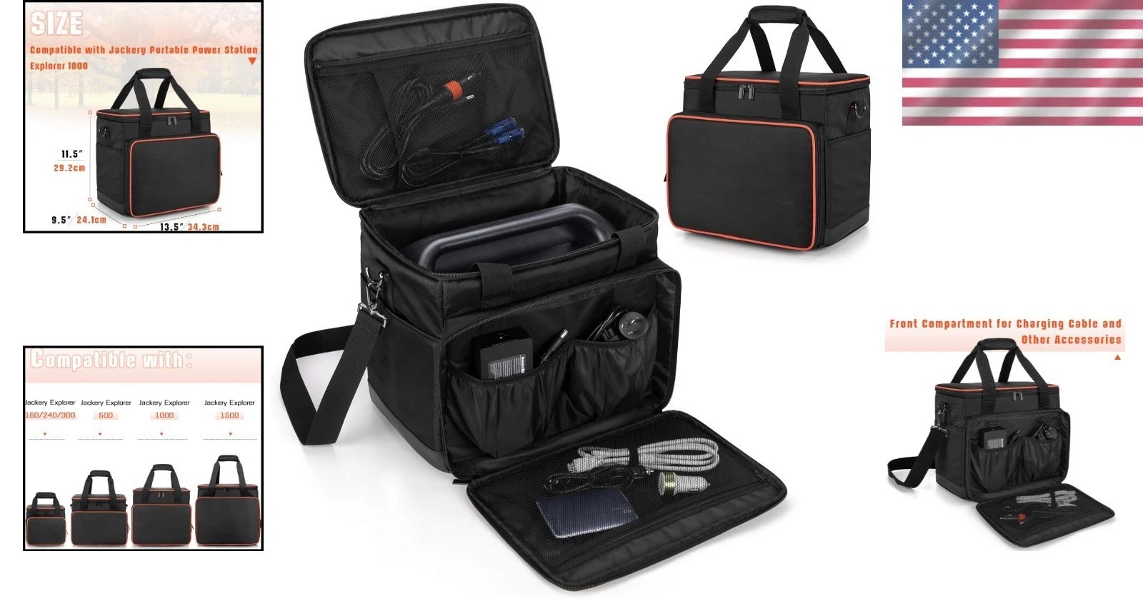 Jackery Explorer 1000 Travel Case – Charging Accessories Bag