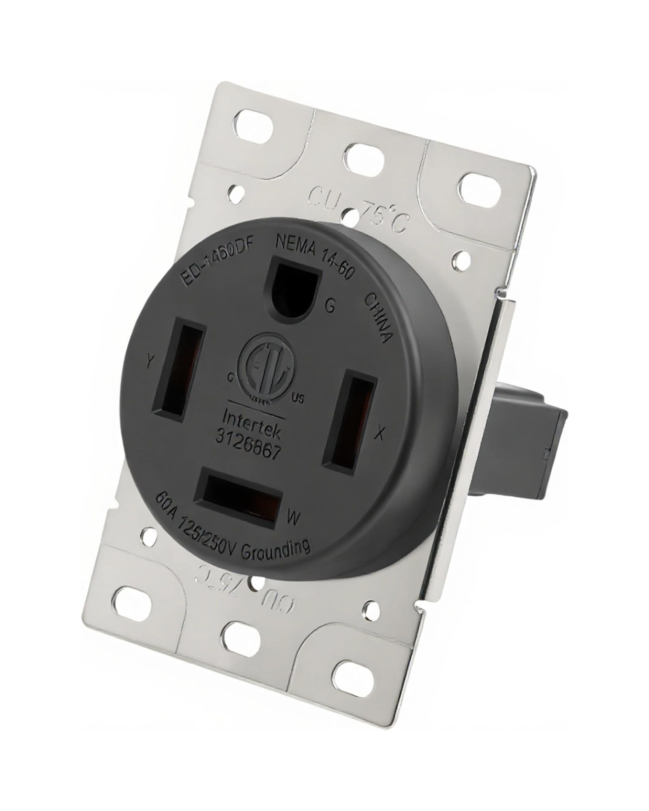 GELRHONR Nema 14-60R Flush Mounting Receptacle, 60 Amp 125V 250V Power Outlet…