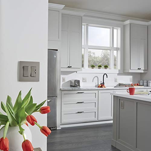 Legrand Radiant Brushed Nickel 15A 3 Way Rocker Light Switch Easy Install