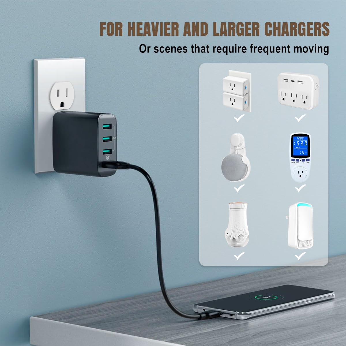 Loose Outlet Plug Fix, 12 Pack Plastic Snug Socket Secured, Outlet Tightener Ins