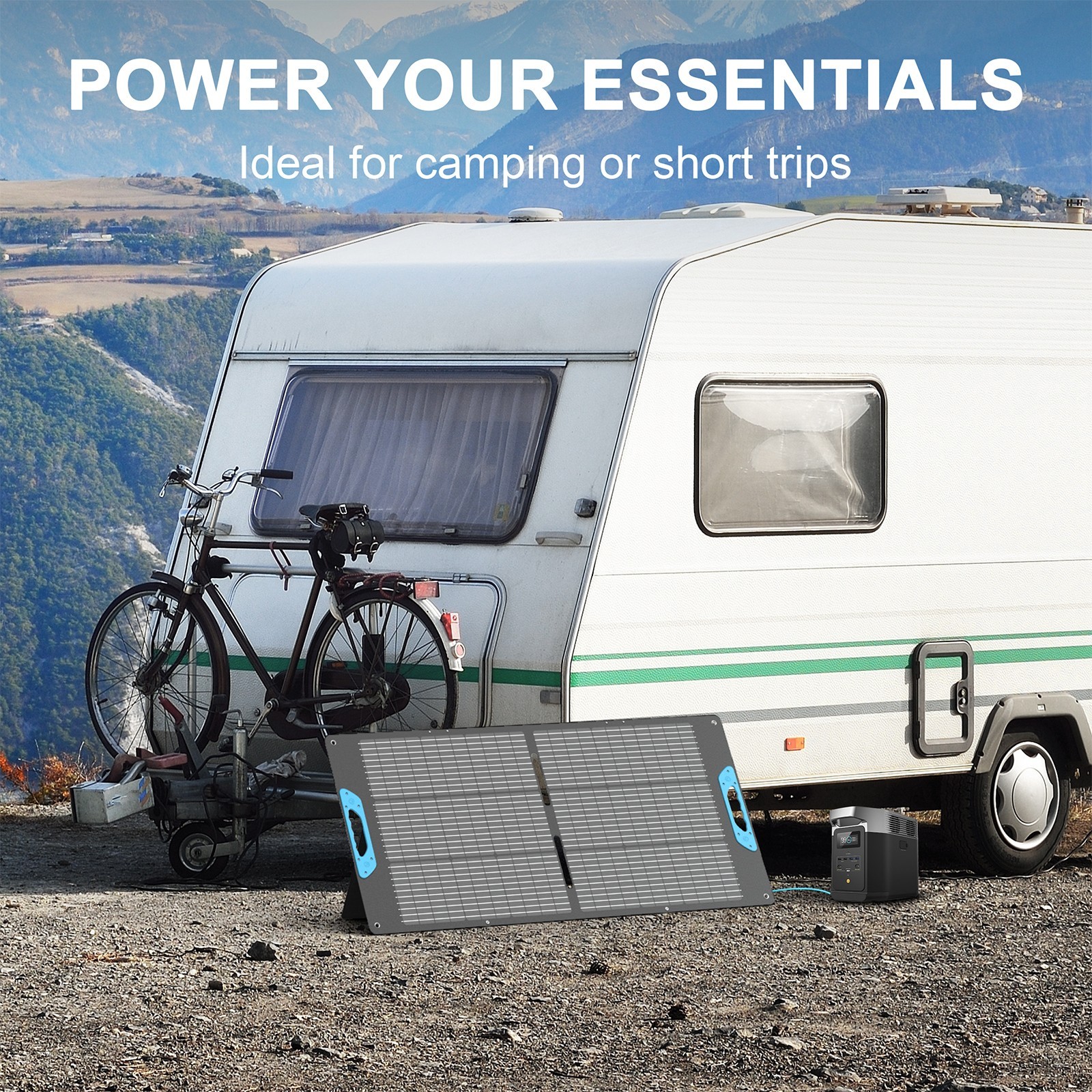 2 pack 110W Solar Panel Charge for Jackery Explorer 1000 v2 1070Wh Power Station