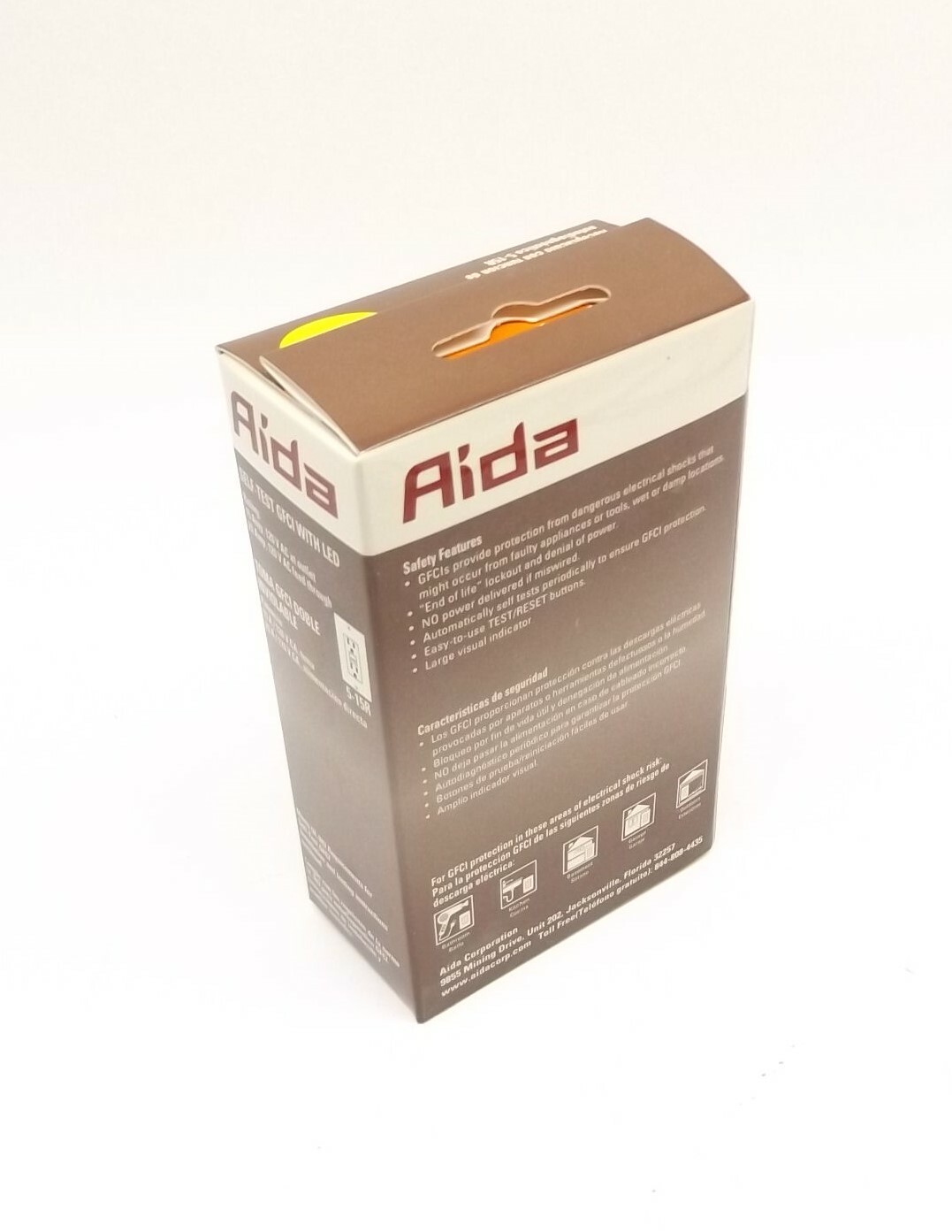 Aida 010011 Self Testing 15A Gfci Ground Fault Circuit Interrupter White