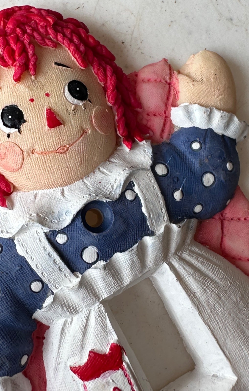 Unbranded Raggedy Ann Collectible Light Switch Plate Cover Ceramic 6″ Tall-READ