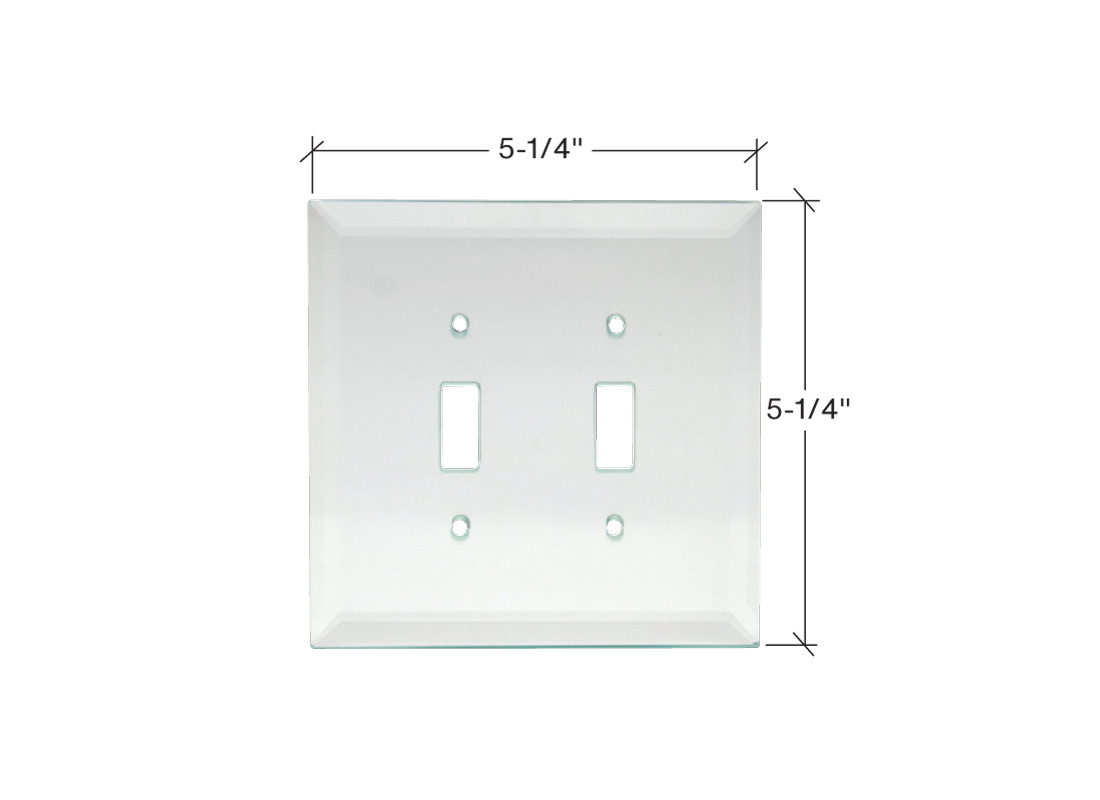 FHC MP8C Clear Double Toggle Glass Mirror Plate
