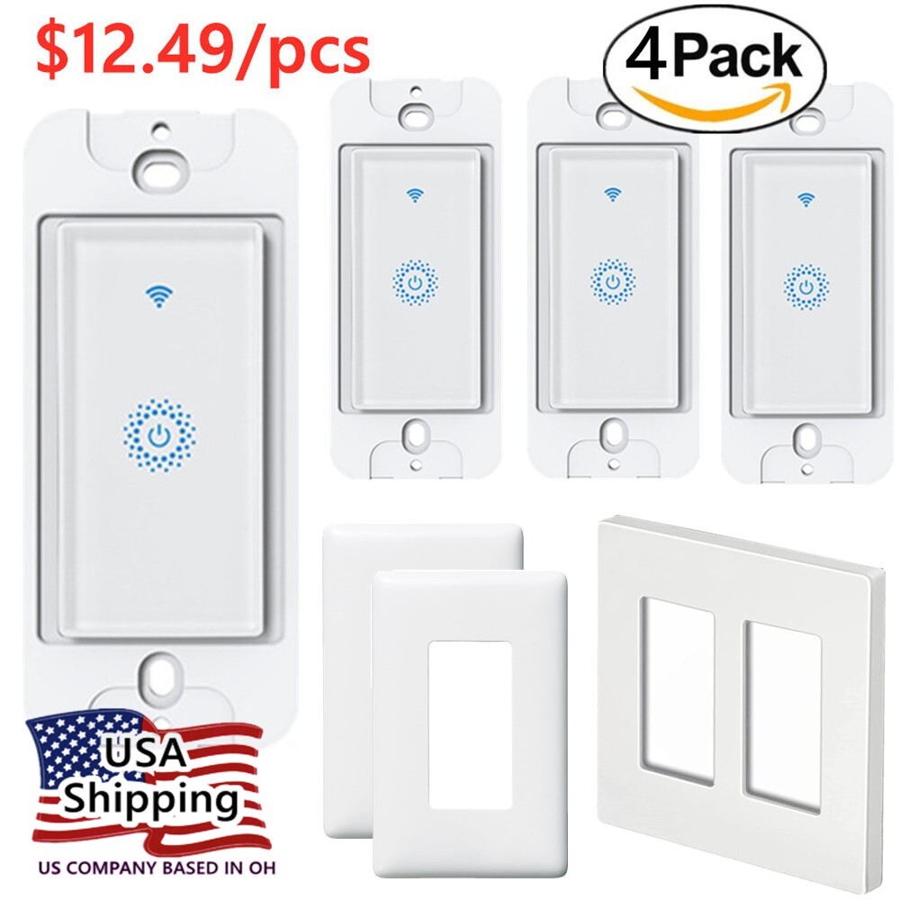Nexete Smart WiFi Light Switch Remote Alexa Google Voice Control Smart Life App