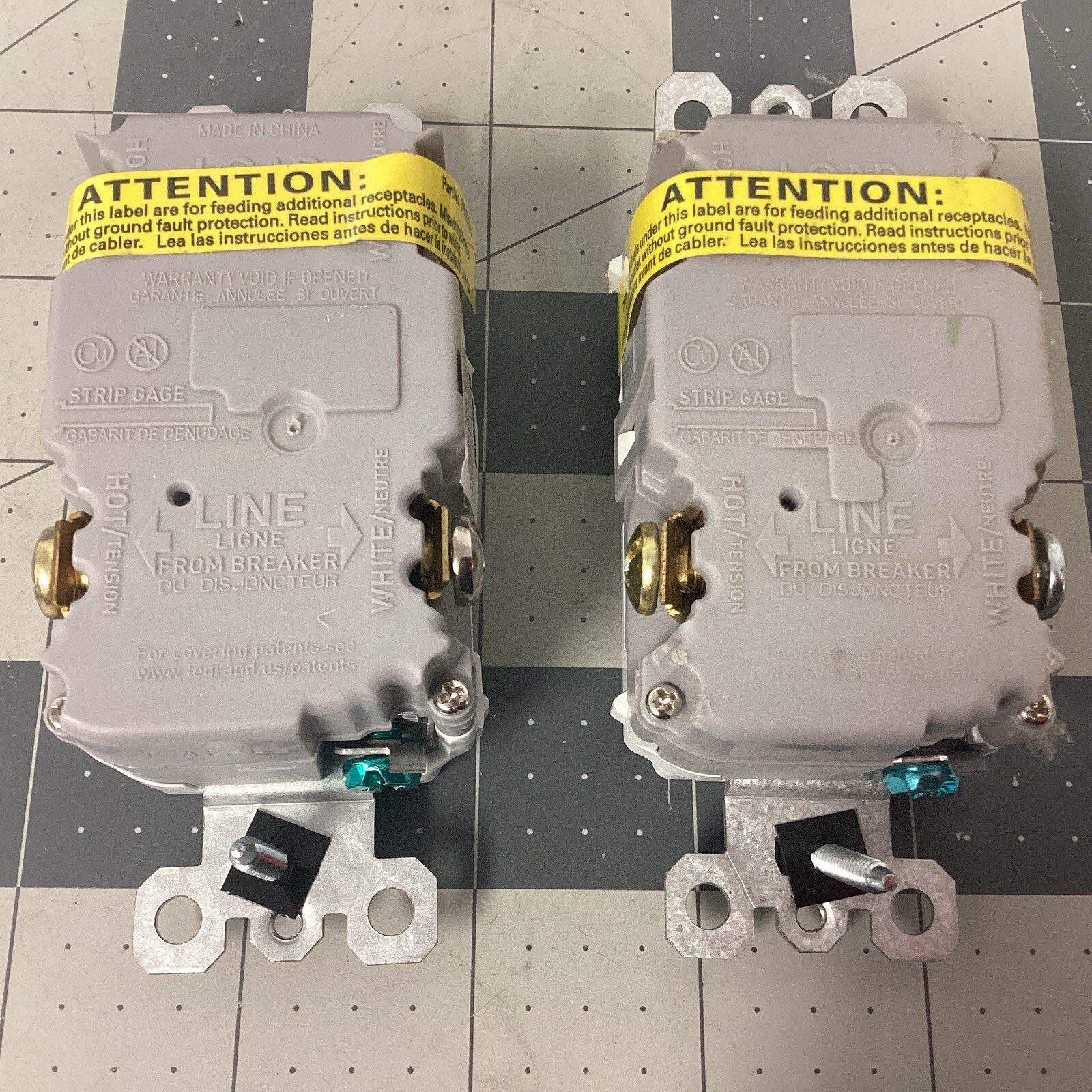 LEGRAND RADIANT E42190 GFCI DUPLEX TR RECEPTACLE 20A 125VAC(Set Of 2) (LQS16M)