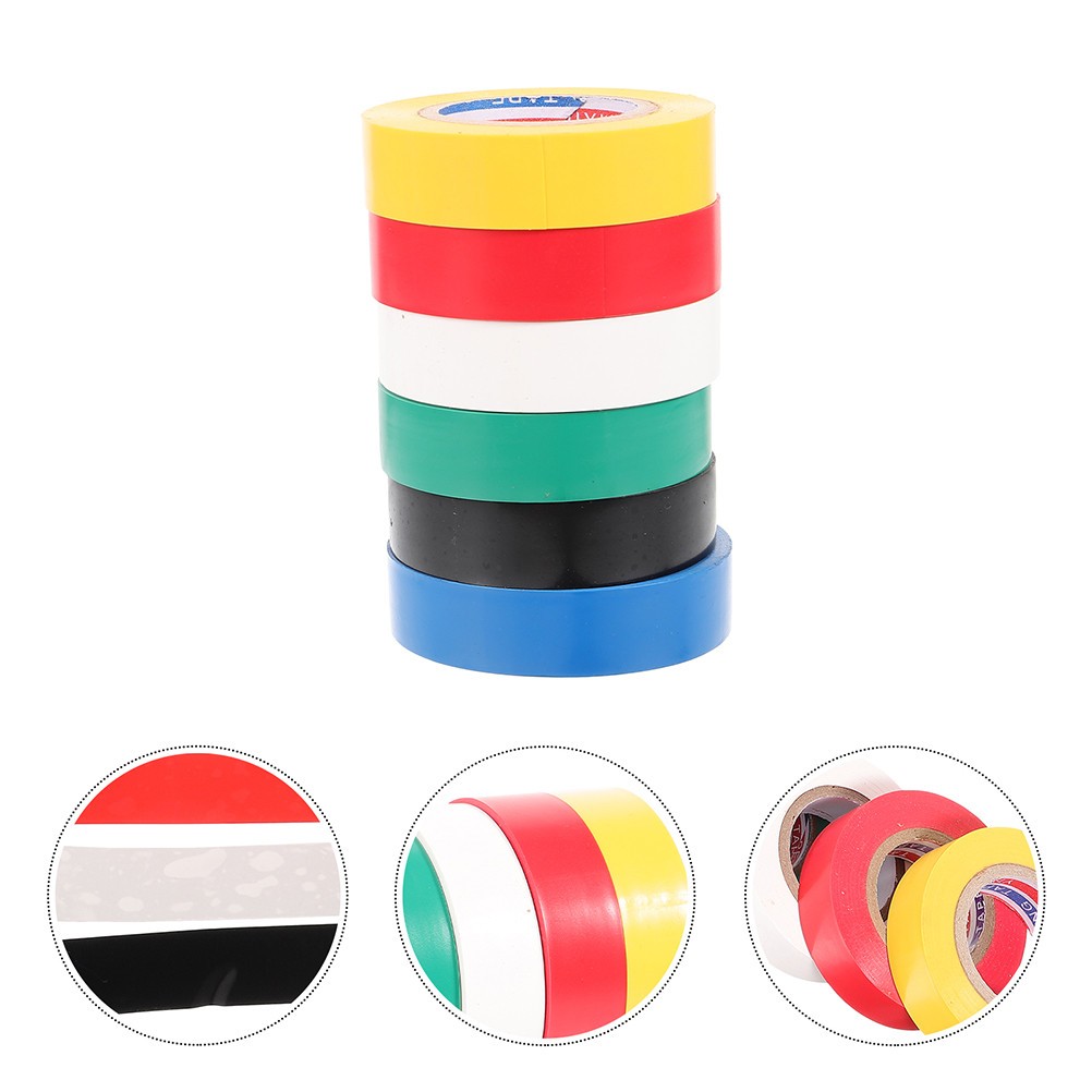 12 Rolls Vinyl Electrical Tape Insulation Wrap Heat Resistant Electical