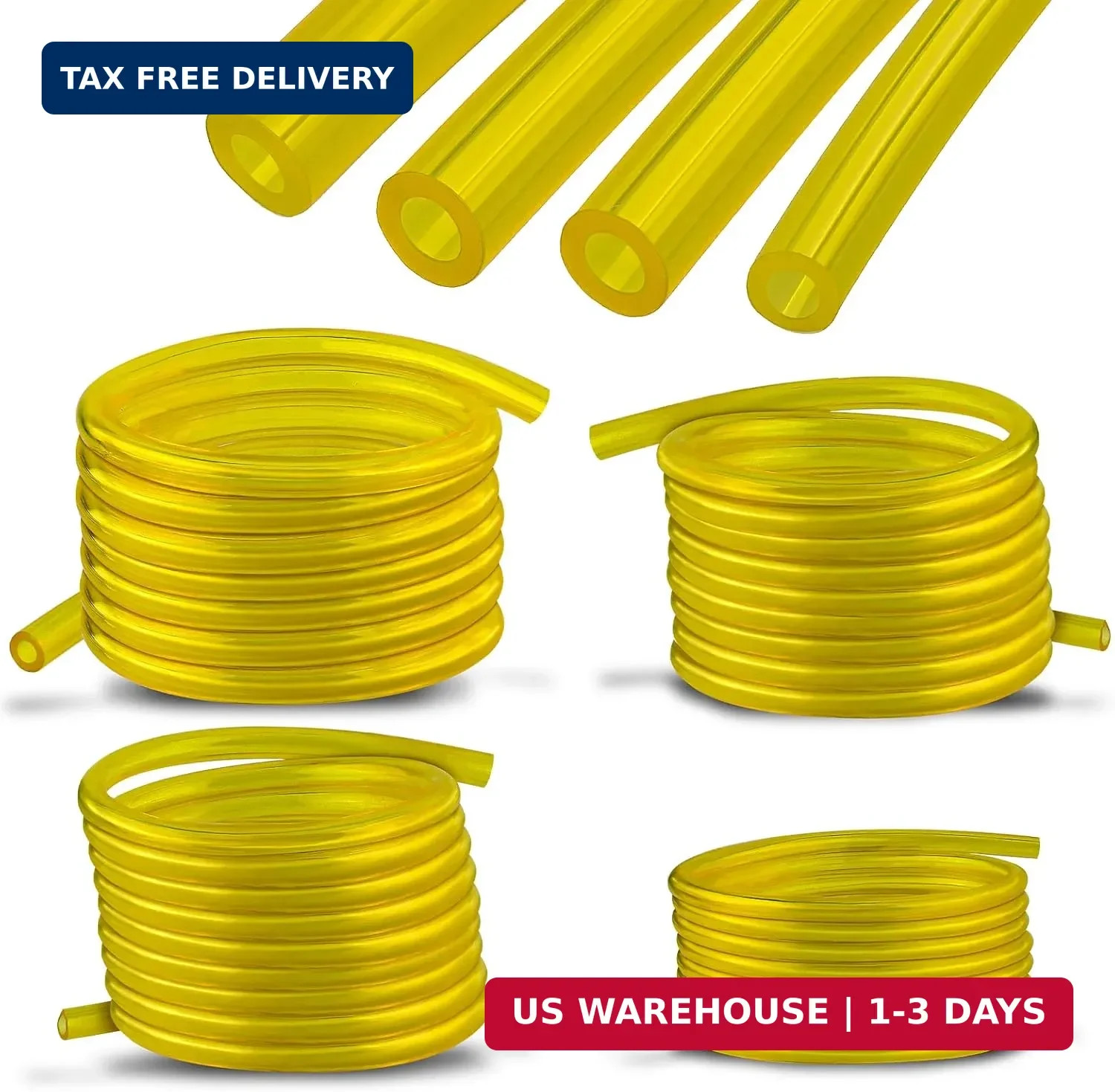 GoaMotors 20 Feet (4 Sizes, 5 feet each) Fuel Line Hose Tube Kit for Common 2 Cy