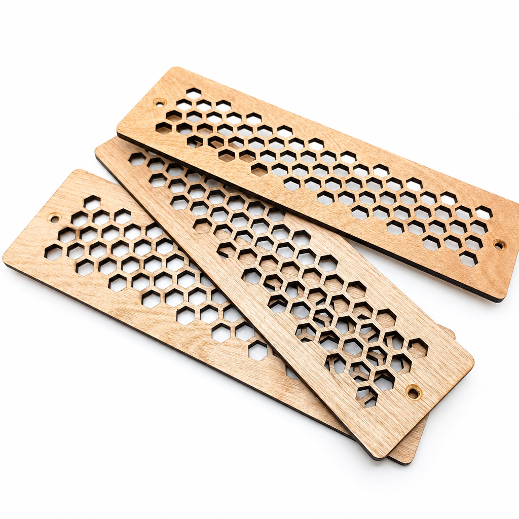 10×3 Wood Cabinet Toe Kick Vent Cover Modern Decorative Air Return Register