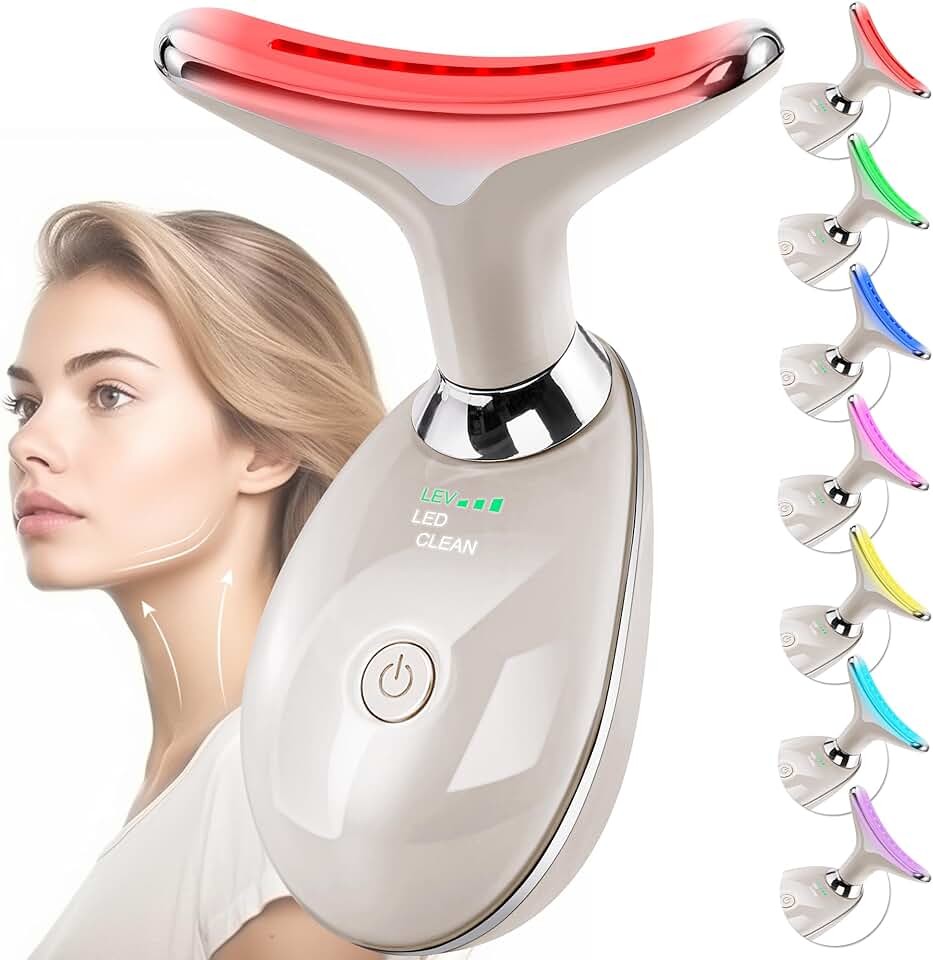 Facial Massager Red-Light-Therapy-for-Face and Neck, Face 𝖲 culpting Wand with