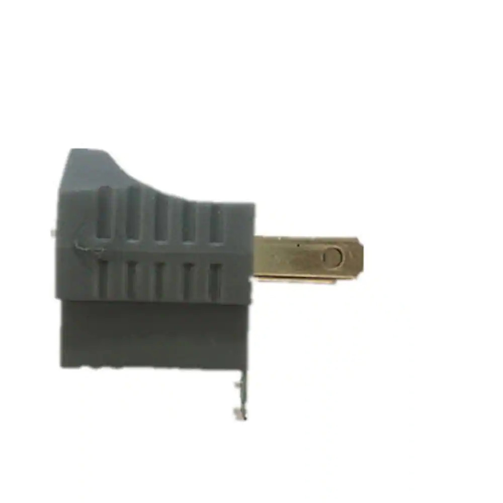 15 Amp Single Outlet Grounding Adapter Gray
