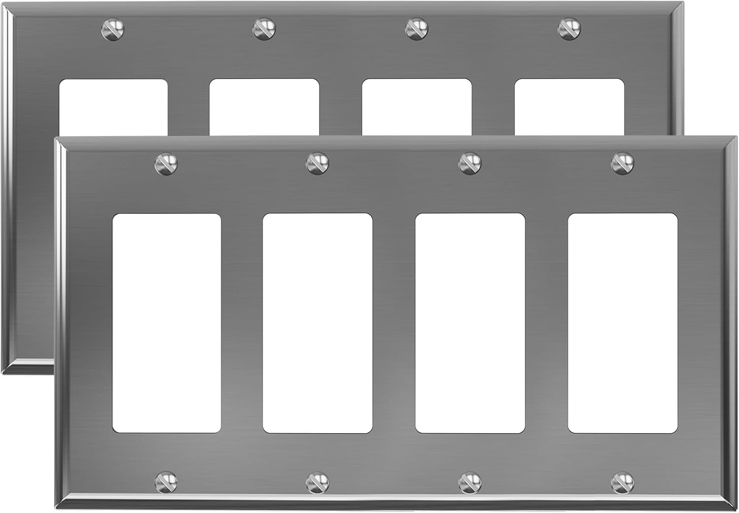 Metal Decorative Receptacle Wall Plate, 1-Gang Standard Size Decorator Covers, F