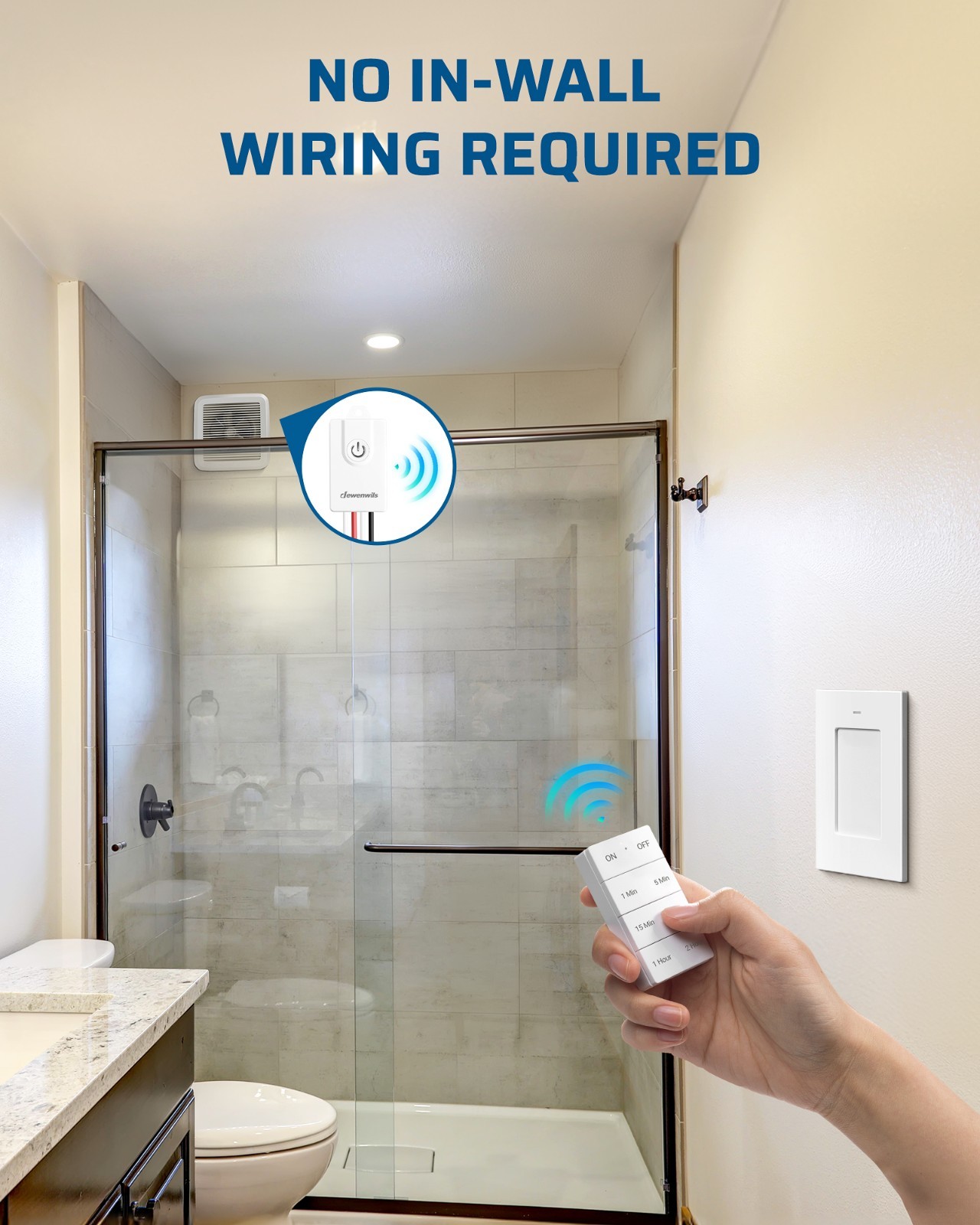 DEWENWILS Wireless Light Switch,Light Switches Timer with Magnetic Switch