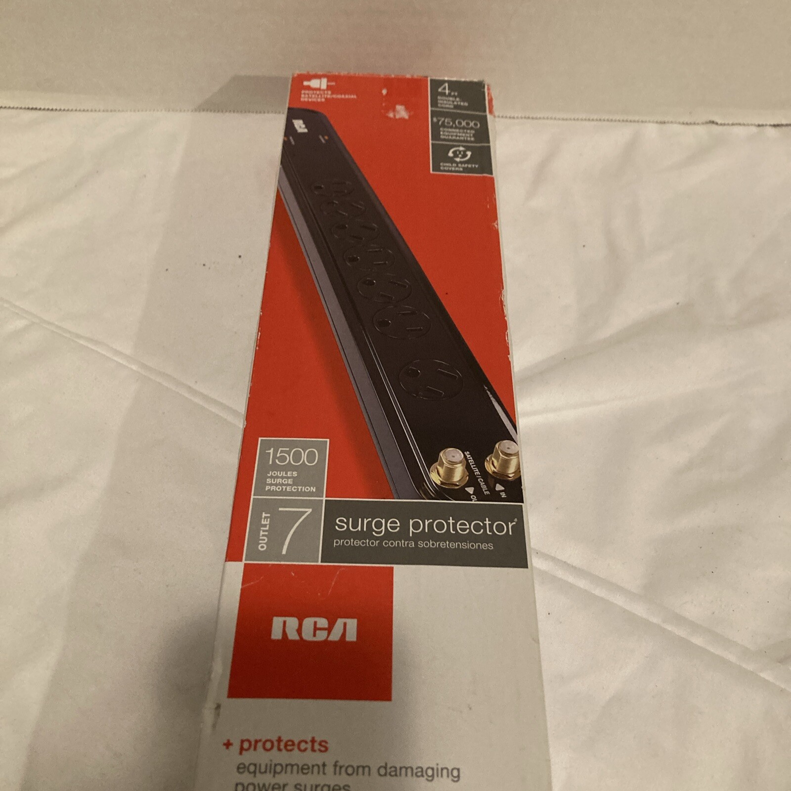 RCA PS27010BR 7 Outlet 1500 Joules Surge Protector New!