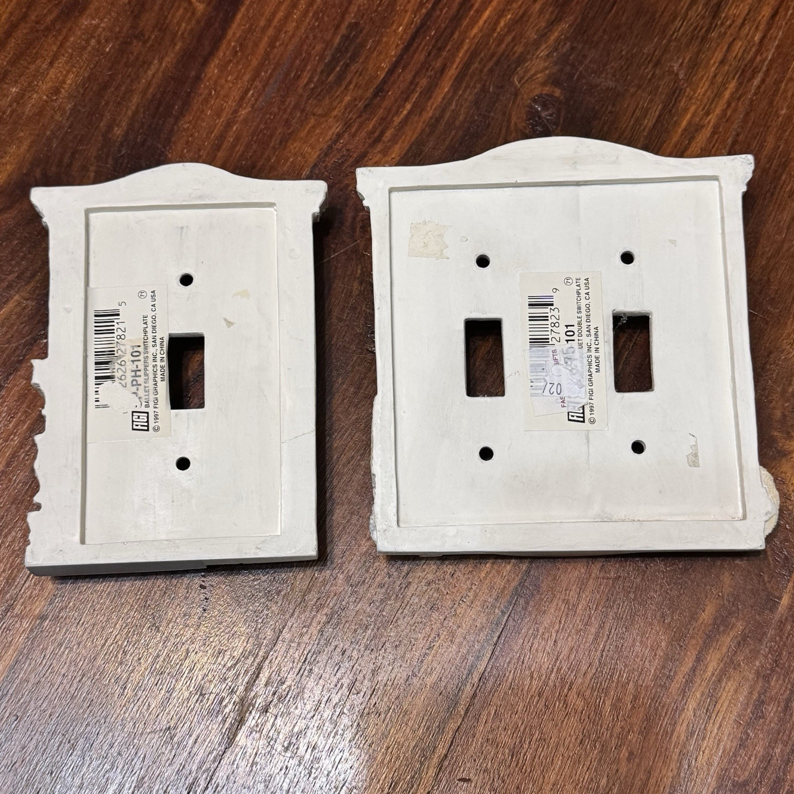 Grandma Cottagecore Vintage 1990s Floral Resin Switch Plates – Double & Single