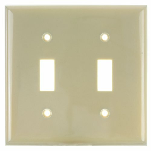 Sunlite 50512-SU E102/I 2 Gang Toggle Switch Plate, Ivory