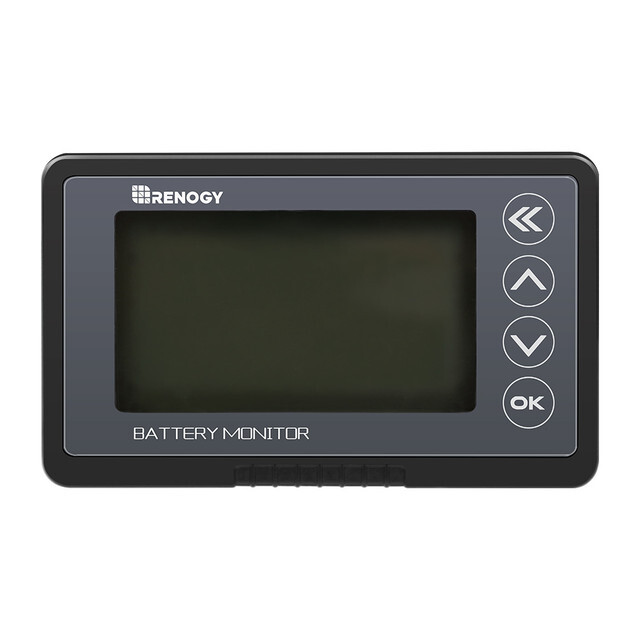 Renogy 500A Battery Monitor w/ Shunt Voltage Programmable Alarm 12V Tester