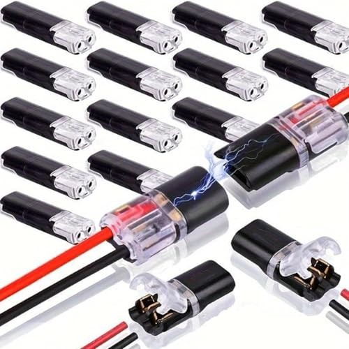 50pcs Double-Wire Plug-in Connector with Locking Buckle – Quick-Clip Fasteners