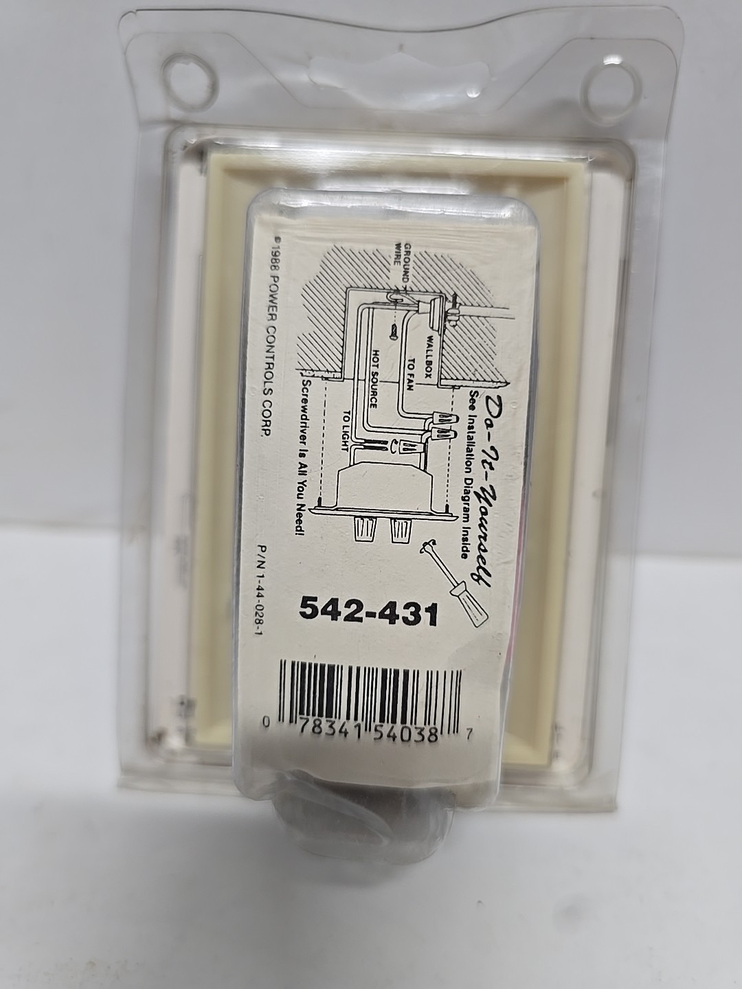 VTG 1988 Power Controls 542-431 Duo Fan Control Light Dimmer Ivory NOS